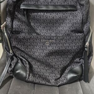 Michael Kors Black Monogram Backpack